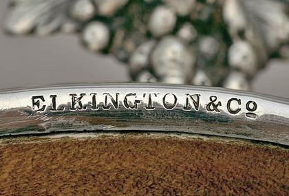 Elkington Plate Antique Wine Coasters (pair)